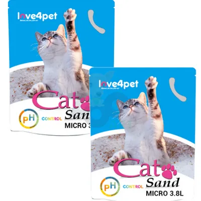 Żwirek Silikonowy dla Kota Cat Sand Micro - PH Control 2x3,8l (Zmienia kolor, aby sprawdzić wczesne oznaki choroby)