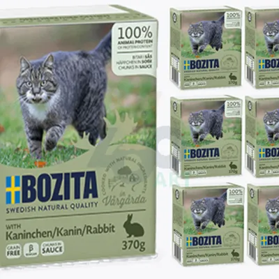 BOZITA Cat Królik W Sosie 6 x 370g