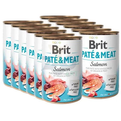 BRIT PATE & MEAT SALMON 12x400g