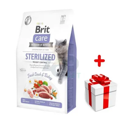 BRIT Care Cat  Grain-Free Sterilised Weight Control 400g + niespodzianka dla kota GRATIS!