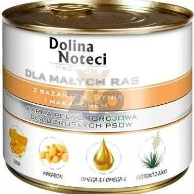 Dolina Noteci PREMIUM dla psów małych ras z bażantem dynią i makaronem 185 g