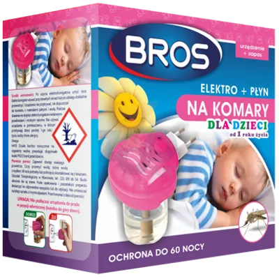 BROS - elektro+płyn na komary dla dzieci od 1 r.ż.