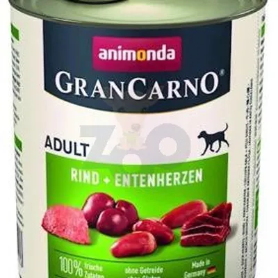 ANIMONDA GranCarno Adult Dog smak: Wołowina i kacze serca  800g