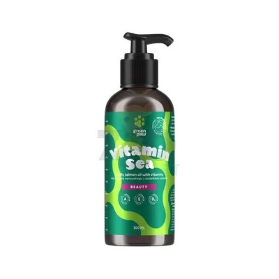 Green Paw Vitamin Sea 300ml - Olej z łososia norweskiego wzbogacony kompleksem witamin A,D i E