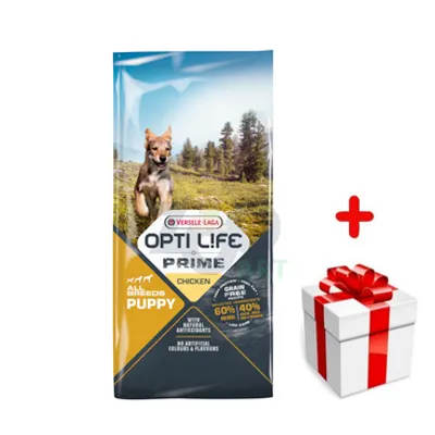 VERSELE-LAGA Opti Life Prime Puppy 12,5kg - karma bezzbożowa dla szczeniąt z kurczakiem + niespodzianka dla psa GRATIS!