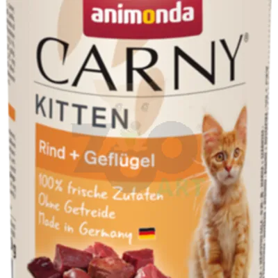 ANIMONDA Cat Carny Kitten smak: wołowina, drób 400g