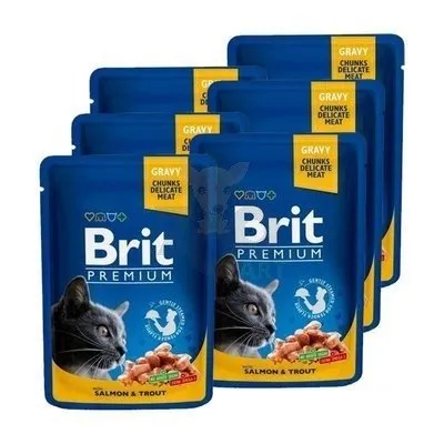 BRIT Cat ŁOSOŚ i PSTRĄG 6x100g