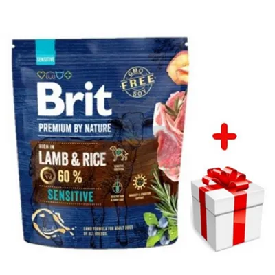 BRIT Premium By Nature Sensitive Lamb 1kg + niespodzianka dla psa GRATIS!