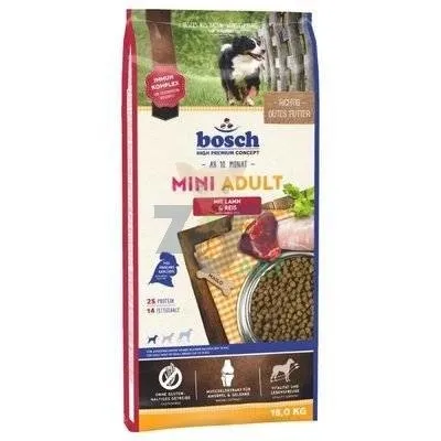 Bosch Adult Mini Lamb & Rice, jagnięcina i ryż (nowa receptura) 15kg