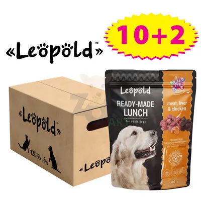 LEOPOLD gotowy obiad z mięsem, wątróbką i kurczakiem 12x500g