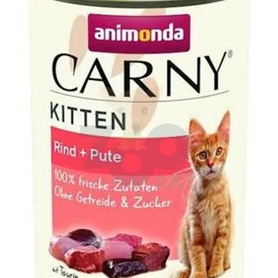 ANIMONDA Cat Carny Kitten smak: wołowina, indyk 400g