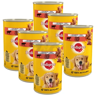 PEDIGREE Adult mokra karma dla psów, z wołowiną w galaretce 6x400g