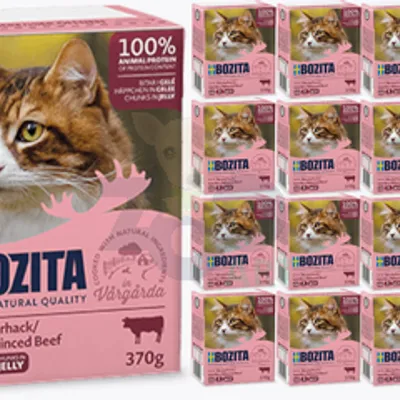 BOZITA Cat Siekana Wołowina W Galaretce 16 x 370g