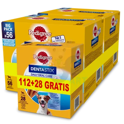 PEDIGREE DentaStix (małe rasy) przysmak dentystyczny dla psów 20x110g (112+28 GRATIS)