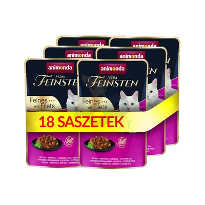 ANIMONDA Cat Vom Feinsten Adult Cielęcina + filet z kurczaka saszetka 18x85g