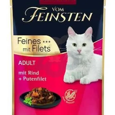 ANIMONDA Cat Vom Feinsten Adult Wołowina + filet z indyka saszetka 85g