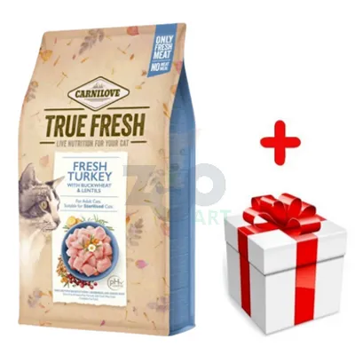 CARNILOVE True Fresh Cat Turkey 4,8kg + niespodzianka dla kota GRATIS!