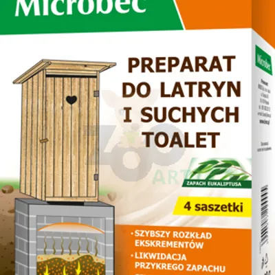 BROS - Microbec preparat do latryn i suchych toalet 4x30g