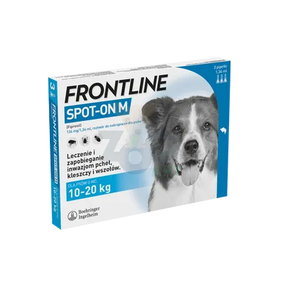 Frontline Spot On Pies M 10-20 kg dla psów M  3x1,34 ml