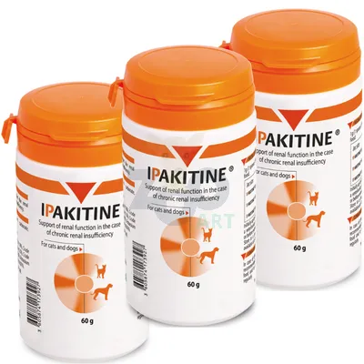 VETOQUINOL Ipakitine 180g (3x60g) Dla Kotów I Psów Dla Poprawy Funkcjonowania Nerek