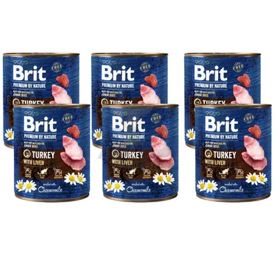 Brit Premium by Nature Turkey With Liver 6x800g