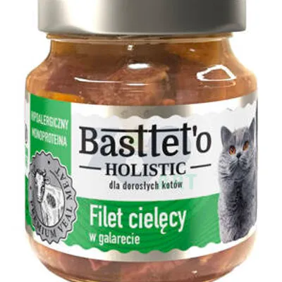 Basttet'o Holistic filet cielęcy w galerecie dla kotów 130g