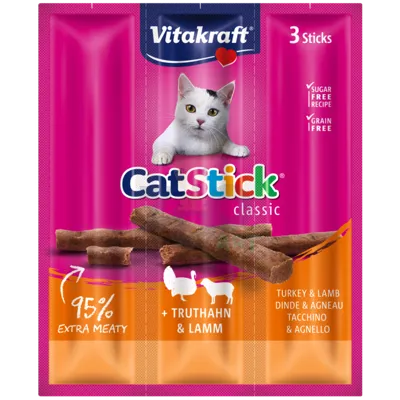 Vitakraft Kabanosy Cat Stick Mini indyk z jagnięciną dla kota 18g