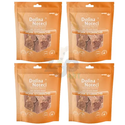 DOLINA NOTECI Natural Treats Pork Stomachs żołądki wieprzowe przysmak dla psa 4x100g