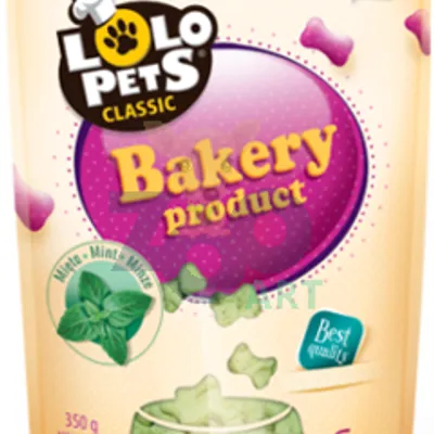 LOLO PETS Ciastka dla psa kości S miętowe  350g