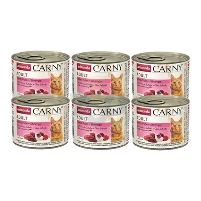 ANIMONDA Cat Carny Adult smak: indyk i krewetki 6 x 200g