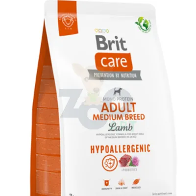 BRIT CARE Dog Hypoallergenic Adult Medium Breed Lamb 3kg