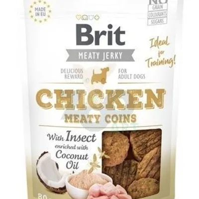 BRIT Jerky Snack Chicken Meaty Coins with Insect 80g