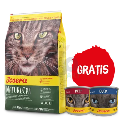 JOSERA NatureCat 10kg + 2x puszka 200g GRATIS!!