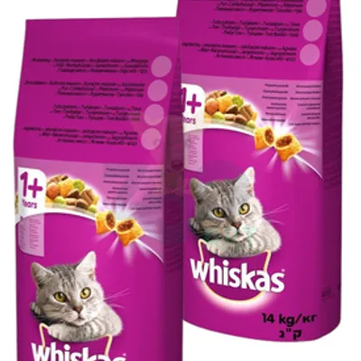 WHISKAS Adult 2x14 kg - sucha karma dla dorosłego kota, z pysznym tuńczykiem