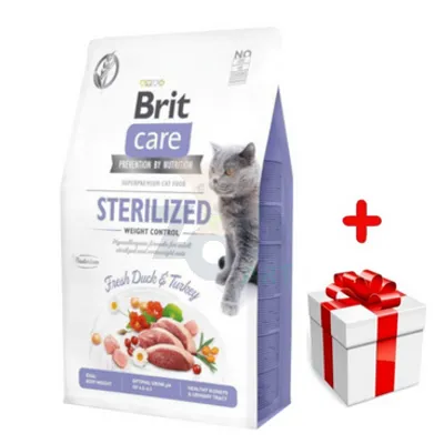 BRIT Care Cat  Grain-Free Sterilised Weight Control 2kg + niespodzianka dla kota GRATIS!