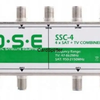 Sumator DSE SSC-4 TV Combiner 4 X SAT + złącze TV