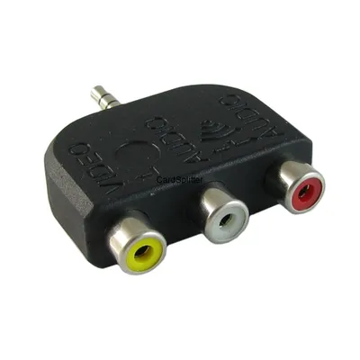 Adapter wtyk Jack 3.5mm czteropolowy na trzy gniazda RCA (cinch)