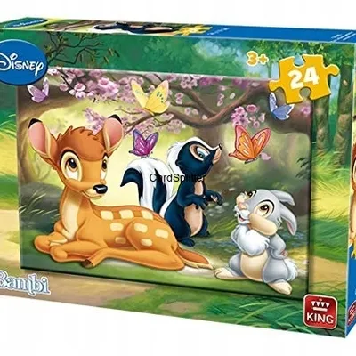 PUZZLE 24 el BAMBI DISNEY BAJKA 24 x 17 cm KING 64