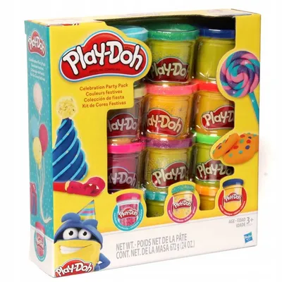 Play Doh Ciastolina BROKATOWA 12 TUB NÓŻ WAŁEK HIT