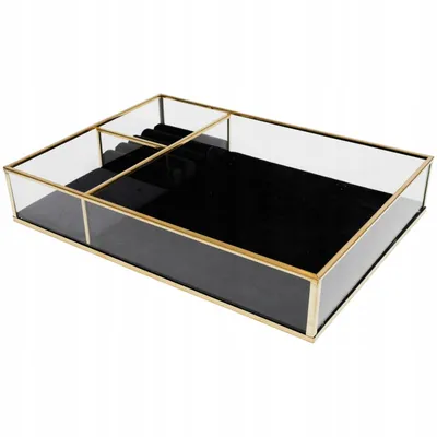 Pudełko na biżuterię glamour Jewellery BOX czarny M125