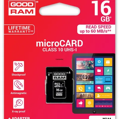 Karta pamięci microSD 16GB UHS-I Goodram Z Adapterem