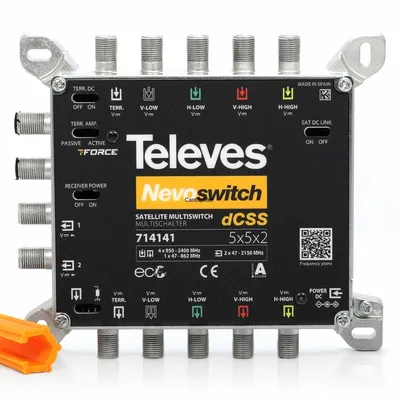 Multiswitch Televes NevoSwitch dCSS 5x5x2, ref. 714141, Unicable II