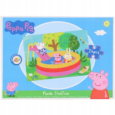 PUZZLE PEPPA PODWÓJNY NADRUK 24 ELEMENTY RÓŻNE 126