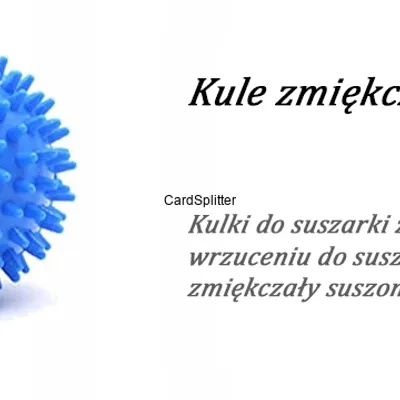 Kule Piłki do Suszarki Pralki 7cm PVC Prania