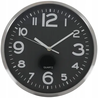 WALL CLOCK STUDIO HOME Black ZEGAR ŚCIENNY 19 cm M202