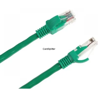 Patchcord kabel UTP kat. 5e wtyk - wtyk 10m zielony INTEX (KOM0136)