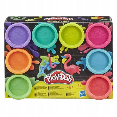 PLAY-DOH CIASTOLINA Zestaw Neonowy 8 tubek E5063 M445