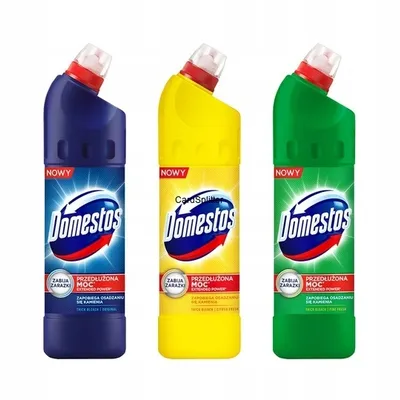 Domestos płyn do WC toalet 3x 1000ml 1l ZESTAW MIX