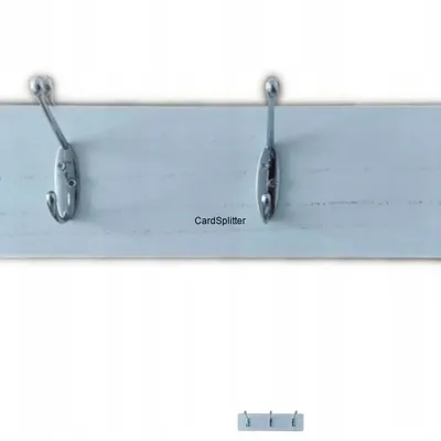 WIESZAK NA UBRANIA 3 HACZYKI METALOWE 6 x 34.5x9CM