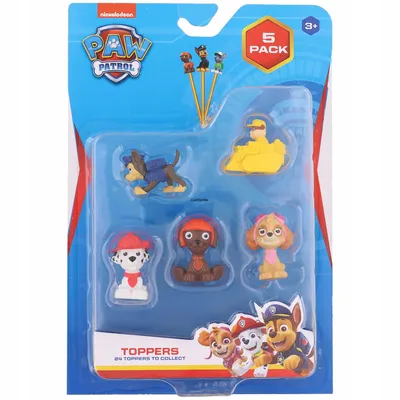 FIGURKI PAW PSI PATROL 5 szt Toppers Chase plecak